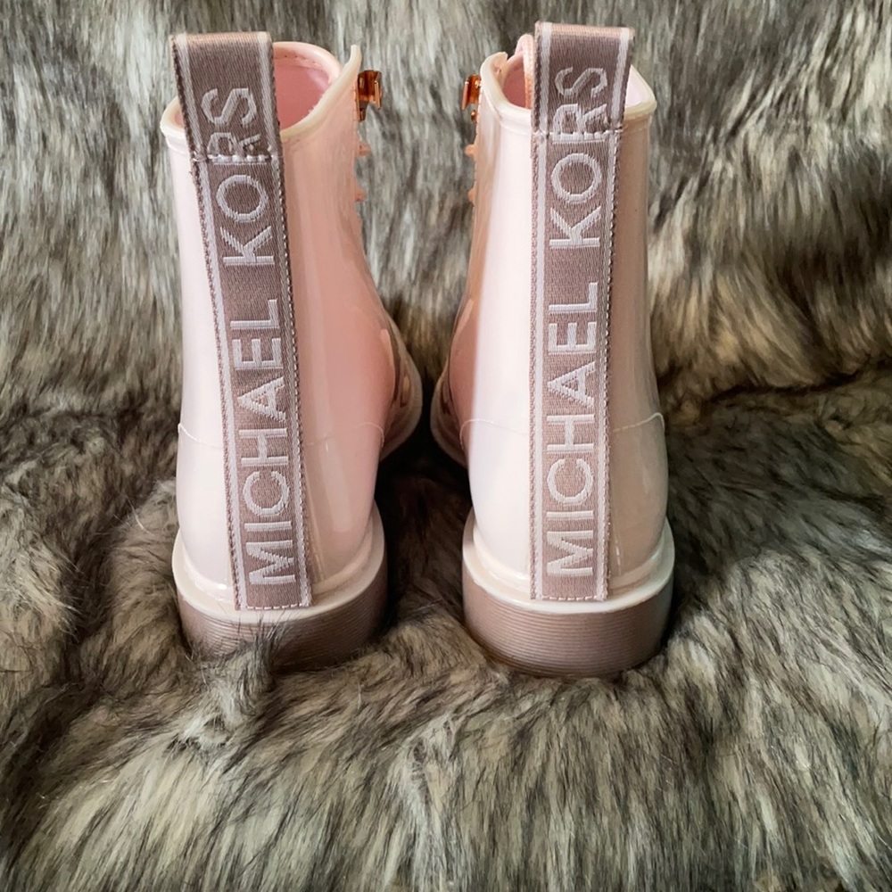 COPY - Michael Kors Lace Up Rain Rubber Combat Boots